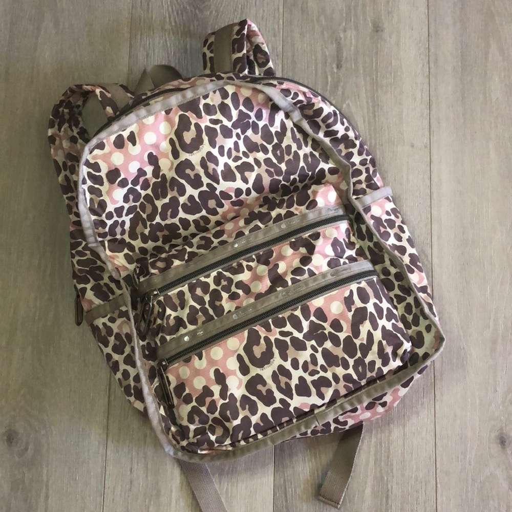 LeSportsac Laptop Cheetah Leopard Polka. Backpack